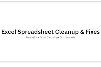 fix excel spreadsheets and clean up messy data