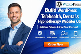 build wordpress telehealth medicine non medical dental hynotheraphy website USA