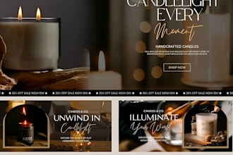 build wix candle business website handmade product website gift shop website