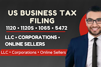 prepare US business tax returns 1120, 1065, 5472 amazon seller corporate tax