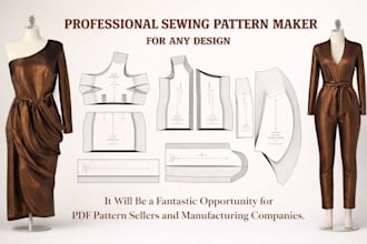 create clothing and apparel sewing pattern for dresses top pants