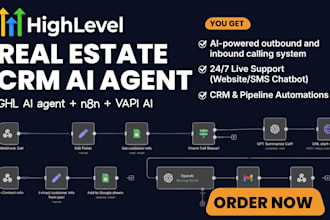 build gohighlevel ai agent, n8n automations vapi voice agent for real estate CRM