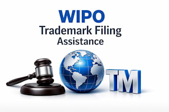 assist you with wipo trademark filing professionally