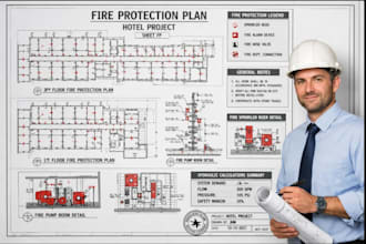prepare texas pe stamped fire protection drawings for hotels