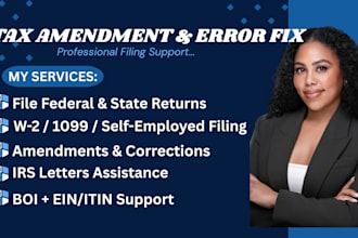 amend your tax return and fix tax filing errors accurately