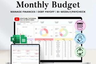 help you with custom excel spreadsheet and google sheets budget planner