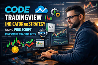 code tradingview indicator or strategy using pine script pinescript trading bots