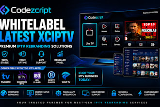 whitelabel latest xciptv, iptv app, tivimate, ibo player, smarters iptv, wave tv