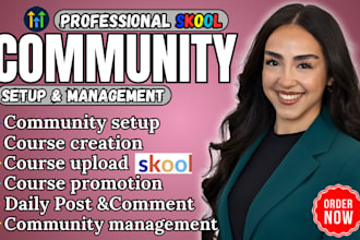 setup skool community, course upload skool, skool course, community management