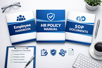 create a professional employee handbook, HR policies, sop and compliance manual