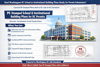 deliver pe stamped school and institutional building plans in washington dc