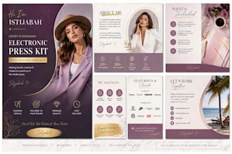 design epk press kit one sheet for dj artist musician author influencer brands