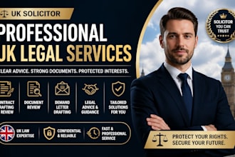 be UK solicitor to review contracts, draft legal agreements, write demand letter