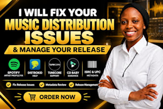 fix your music distribution issues and manage your release