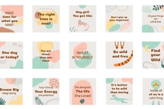 design printable affirmation card motivation beautiful illustration card deck