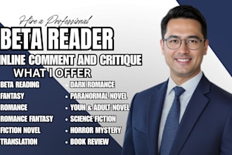 beta read paranormal novel fantasy romance mystery horror memoir novel