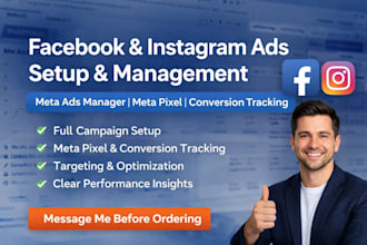 setup and manage facebook ads marketing campaign,fb meta ads manager, meta pixel