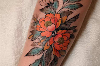 custom an abstract black tattoo design