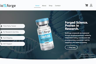 design peptide website, research peptide store wellness peptide website