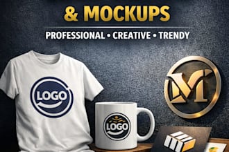 create professional logo and tshirt mockup