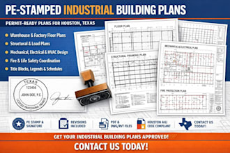 deliver pe stamped industrial building plans