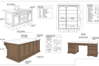 do millwork, furniture and casework shop drawings