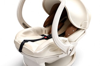 design baby carrier, 3d model, mockup baby stroller with 3d animation