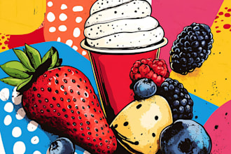 food pop art of your food pop art
