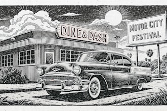 create awesome linocut illustration art