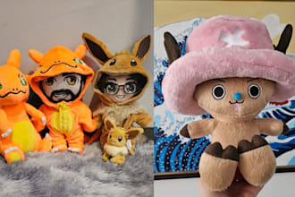 custom handmade plush toys kawaii crochet plushies amigurumi plush commission