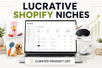 explore lucrative shopify niches with curated product list to sell in your store
