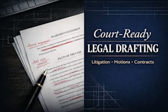 draft legal lawsuits, court motions, complaints, contracts, civil litigation doc