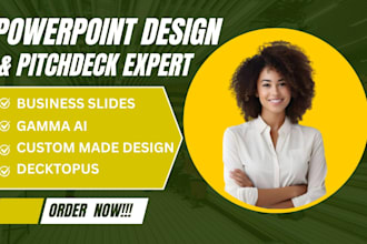 design a modern investor pitch deck with gamma ai, canva, or google slides