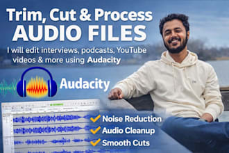trim, clip, and process your audio files using audacity