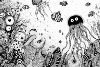 do hand drawn doodle art illustration