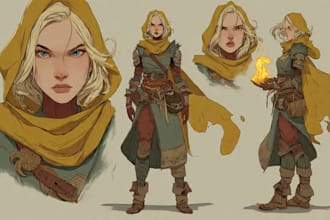 dnd game character art and dnd character art