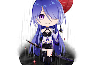 surprise me art or skeb style chibi full body