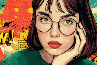 draw a fun and personal pop art portrait