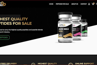 build seo optimized peptide website, private label peptide store