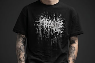 do custom typography minimalist t shirt design