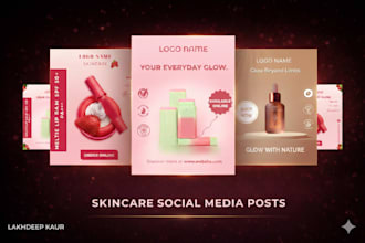 design beauty skincare social media posts