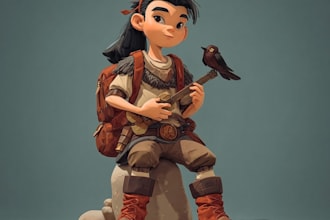 create 2d game character art for mobile and pc games