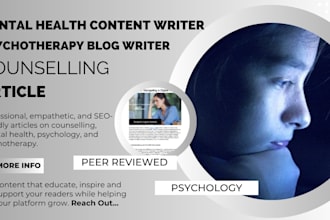 write counselling article mental health content psychology psychotherapy writer