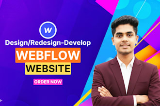 design or redesign a professional webflow business website