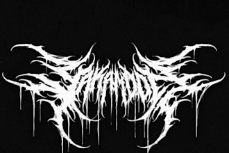 create a metal logo with vector files for merch