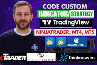 code a custom strategy in tradingview pinescript, mt4, mt5, ninjatrader ctrader