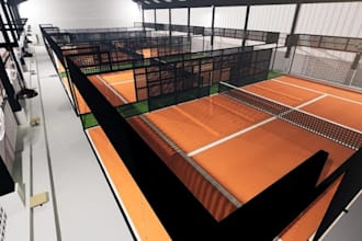 design 3d padel courts and sports facilities in sketchup