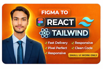 convert figma design into website with react and tailwind