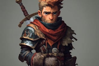 draw professional game character art