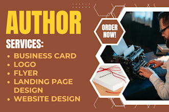 design author website author logo ebook landing page